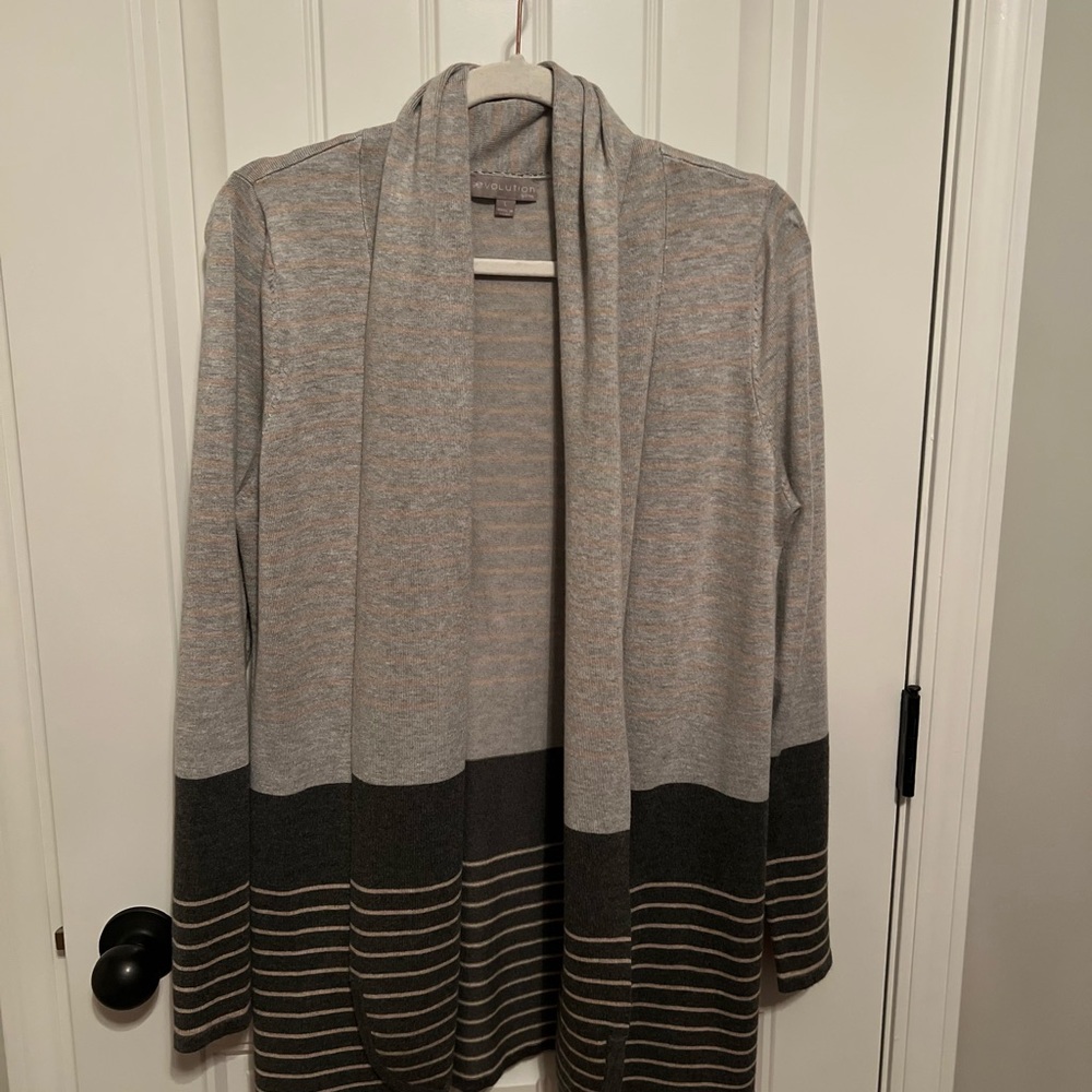 Chic Striped Women's Cardigan by Evolution